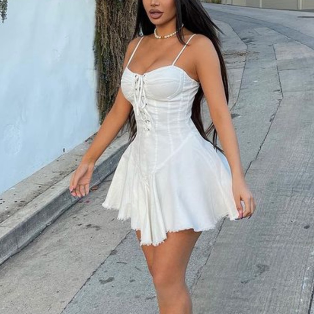 Petite Madilyn Denim Mini Dress